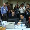 Image: The performance of CNRS-LPN team was watched by other participants directly on their monitor